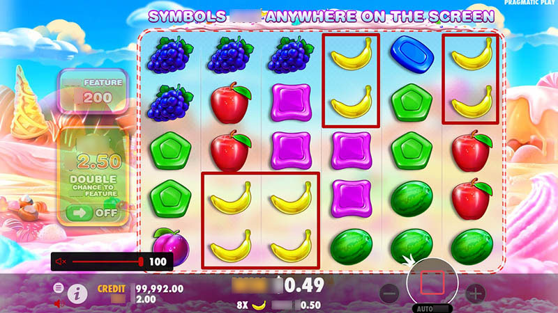 Игровой автомат Sweet Bonanza с кластерными выплатами